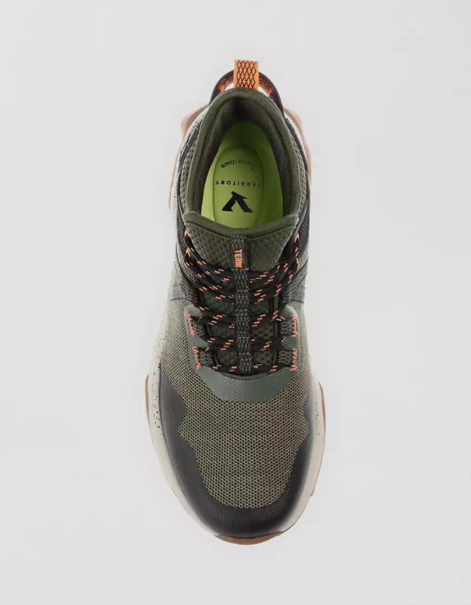 Baskets American Eagle Territory Sidewind Randonnée Vert Olive Homme | FQR-85202144